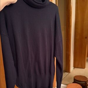 Madewell Wool and Cotton Black Turtleneck Sweater Medium NWT